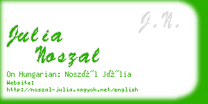 julia noszal business card